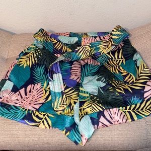 Zara Tropical trouser shorts